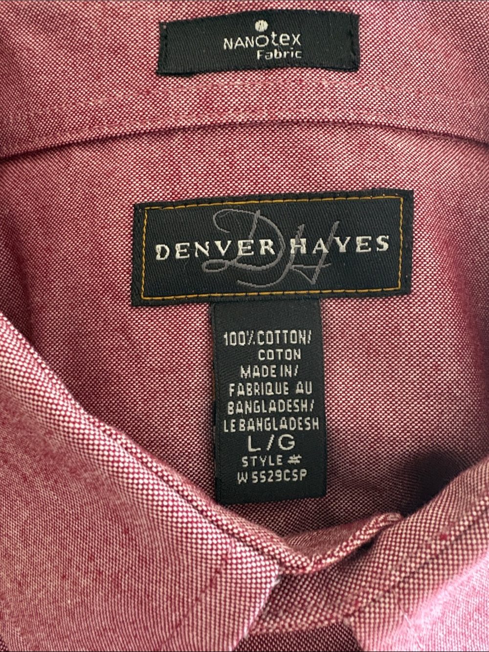 Men's Short-Sleeve Button-Down Cotton Shirt Size L NWOT
